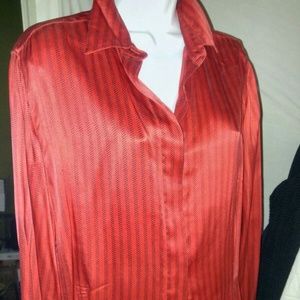 Christian Dior Vintage100% Silk Charmeuse Red/BLK